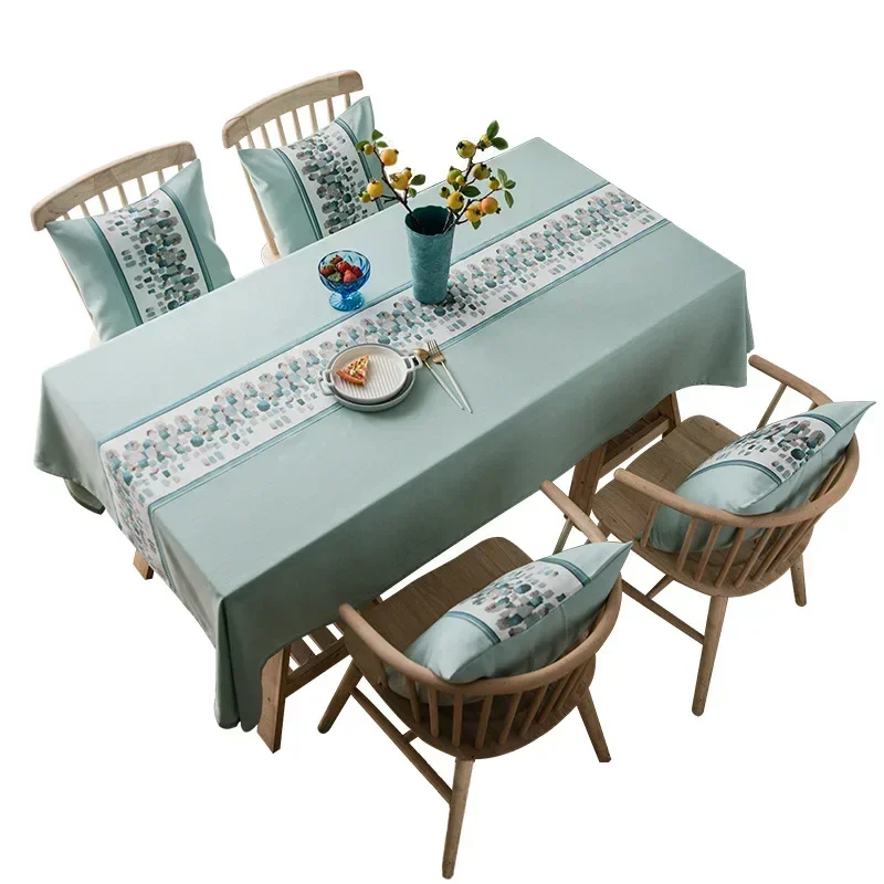 

American Floral Tablecloth Antifouling Rectangular Tablecloth Washable and Oil Resistant Coffee Table Mat Table Cover