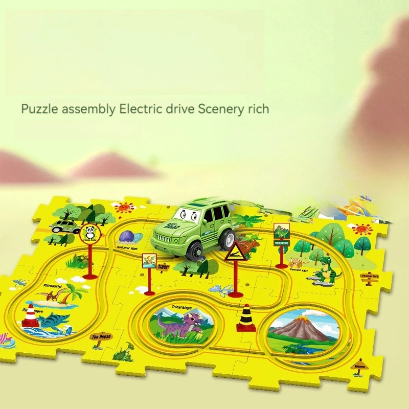 TFAMI DIY Puzzle Railcar Toys For Children Christmas Gift Dinosaurs Ocean Space Puzzle Race Car Track with Electric Car Kid Toys 
TFAMI DIY Puzzle Railcar Toys For Children Christmas Gift Dinosaurs Ocean Space Puzzle Race Car Track with Electric Car Kid Toys