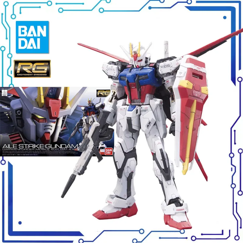 

BANDAI Anime RG 1/144 AILE STRIKE GUNDAM GAT-X105 New Mobile Report Gundam Assembly Plastic Model Kit Action Toys Figures Gift