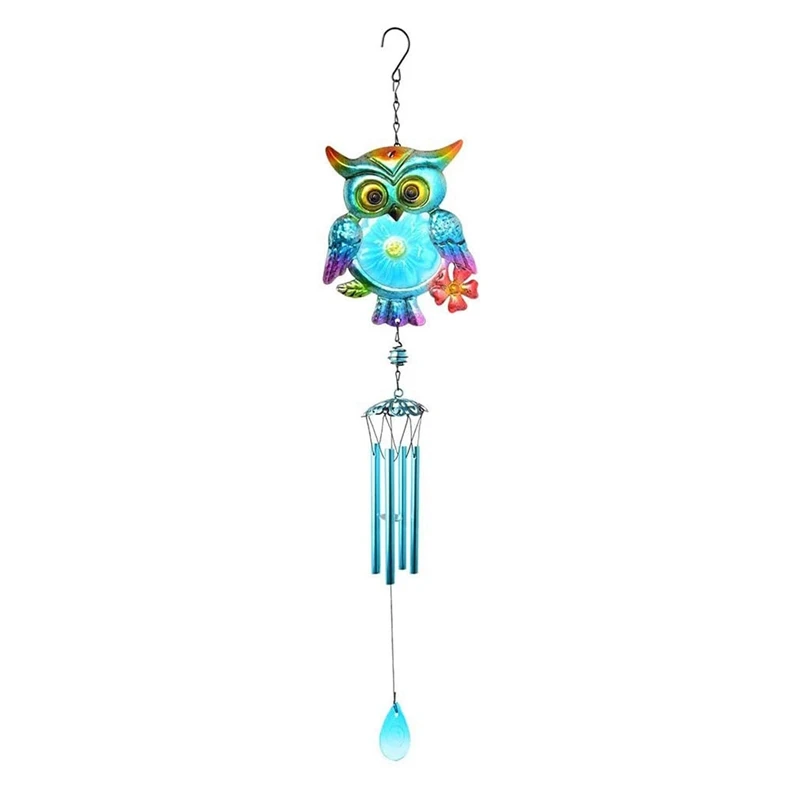 

Owl Wind Chime Garden Metal Wind Chime Aluminum Tubes Hanging Ornament Mom Birthday Gift For Home Patio Decoration
