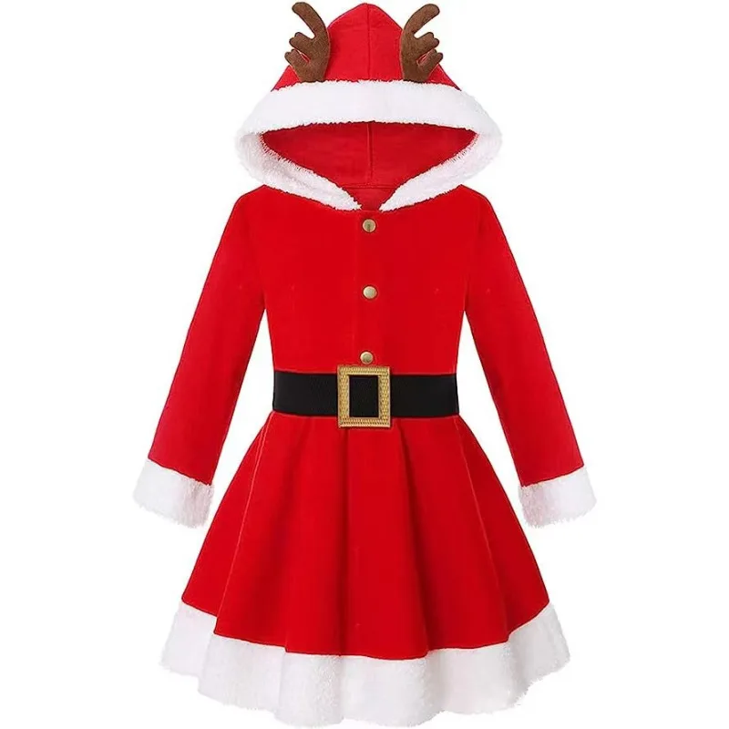 Girls' Christmas Dress New Elk Hooded Christmas Dress Christmas Tree Dress Children' Dress Holiday Christmas Dress Birthday Gift
Girls' Christmas Dress New Elk Hooded Christmas Dress Christmas Tree Dress Children' Dress Holiday Christmas Dress Birthday Gift