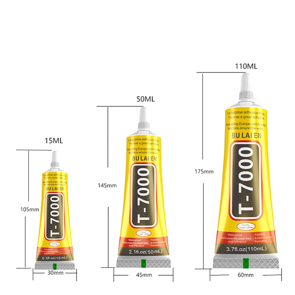 15ML 50ML 110ML T7000 Black Contact DIY Glue Repair Adhesive With Precision Applicator Tip
15ML 50ML 110ML T7000 Black Contact DIY Glue Repair Adhesive With Precision Applicator Tip