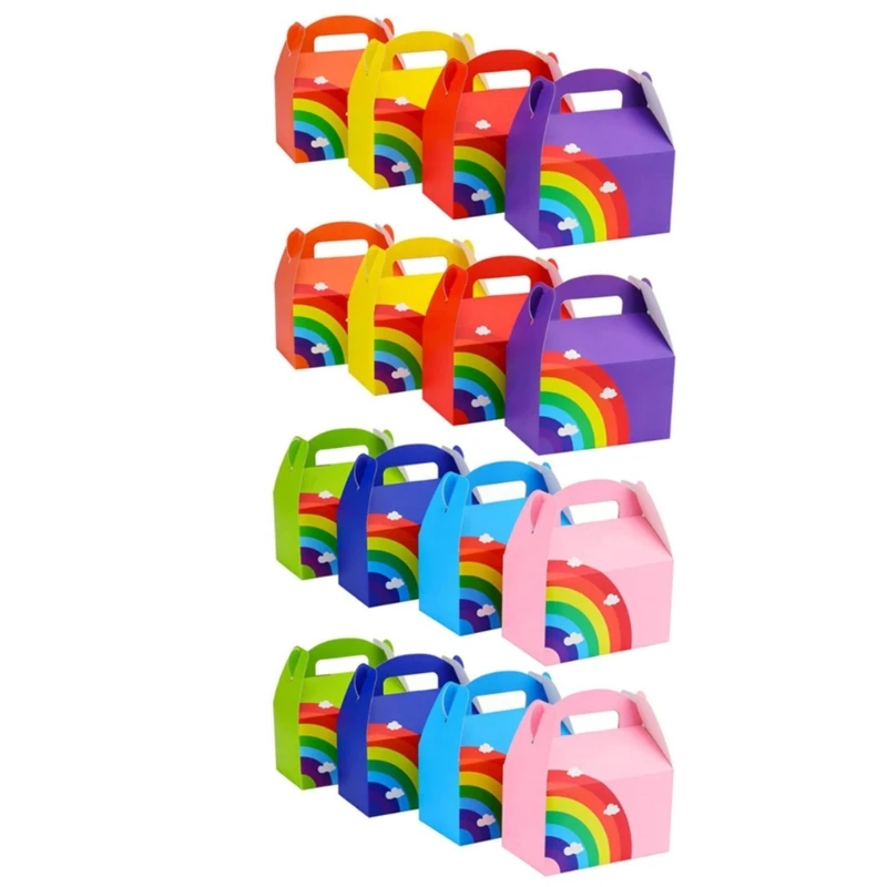 Set of 16 Bulk Paper Gift Box with Handle Recyclable Cardboard Box for Small Present Colorful Treat Box for Parties
Set of 16 Bulk Paper Gift Box with Handle Recyclable Cardboard Box for Small Present Colorful Treat Box for Parties