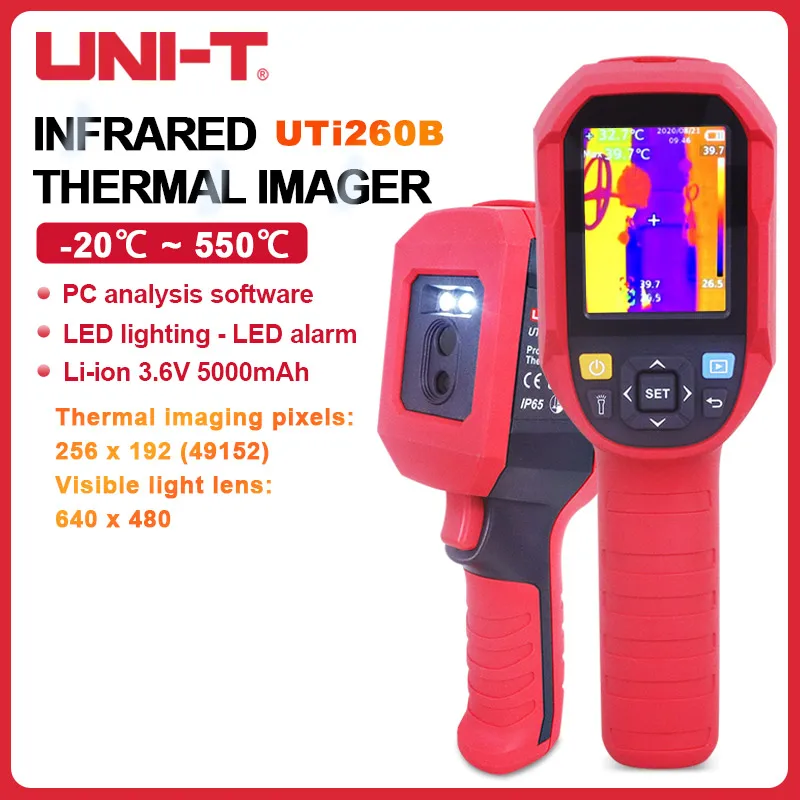 UNI-T Handheld Thermal Camera Infrared Thermometer Resolution 256*152 Thermal Imager Temperature Measure Tool UTi260B
UNI-T Handheld Thermal Camera Infrared Thermometer Resolution 256*152 Thermal Imager Temperature Measure Tool UTi260B