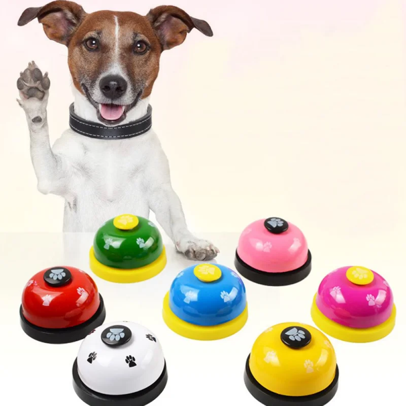 

Pet Toys Bell for Dogs Cat Training Interactive Toy Called Dinner Small Bells Footprint Ring Trainer Feeding Reminder For Teddy