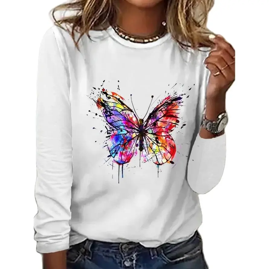 Women's Butterfly Simple Long Sleeve T-Shirt 3d Print Sweatshirt 2023 New Autumn Harajuku Vintage Clothing Female Hoodies
Women's Butterfly Simple Long Sleeve T-Shirt 3d Print Sweatshirt 2023 New Autumn Harajuku Vintage Clothing Female Hoodies