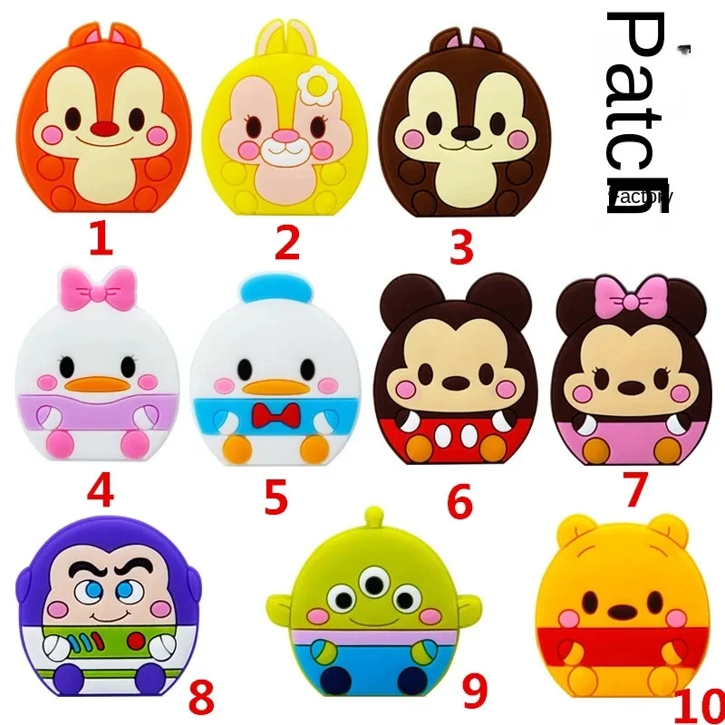 

100pcs Disney Diy Semi-Manufactures Trinkets Silicone Patch PVC Paster Stickers For Mobile Phone Case Cover Earphone Case Shoes