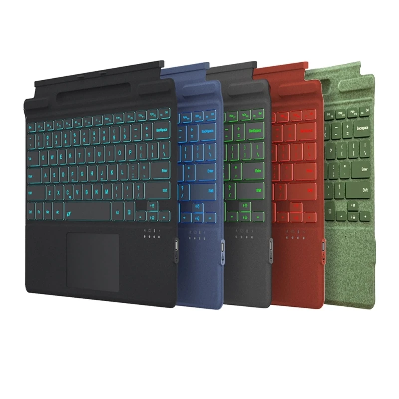 

Wirelessly Keyboards Touchpad For Surface 8/9 Tablets Detachable Cover Color Backlights 448F