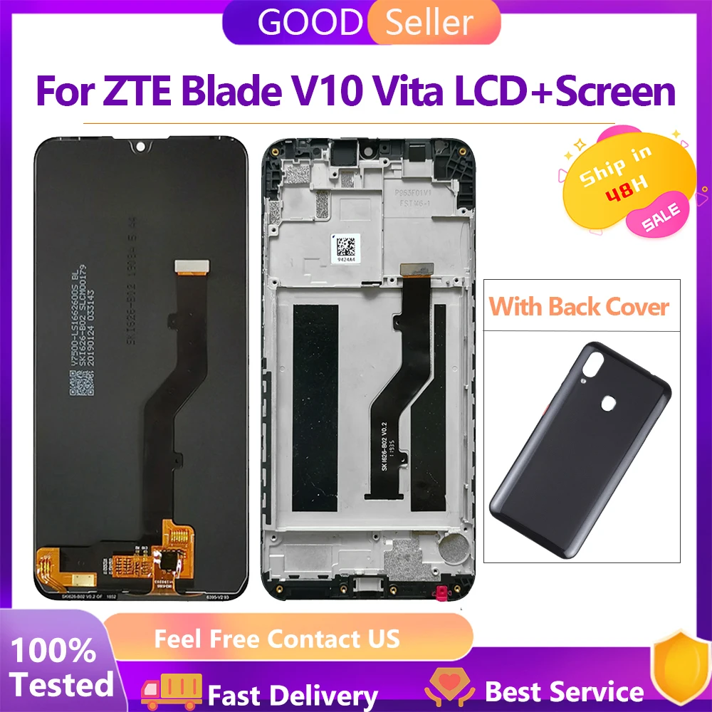 High Quality For ZTE Blade V10 Vita Display Replacement With Touch Panel Digitizer LCD Screen Repair Parts with Back cover
High Quality For ZTE Blade V10 Vita Display Replacement With Touch Panel Digitizer LCD Screen Repair Parts with Back cover