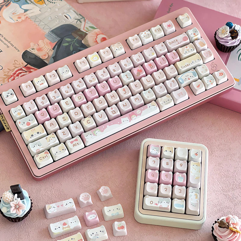 

Maorbeng Meow Team MAO High Altitude Full Five sided Thermal Sublimation Mechanical Keyboard 141 Complete Set of Keycaps