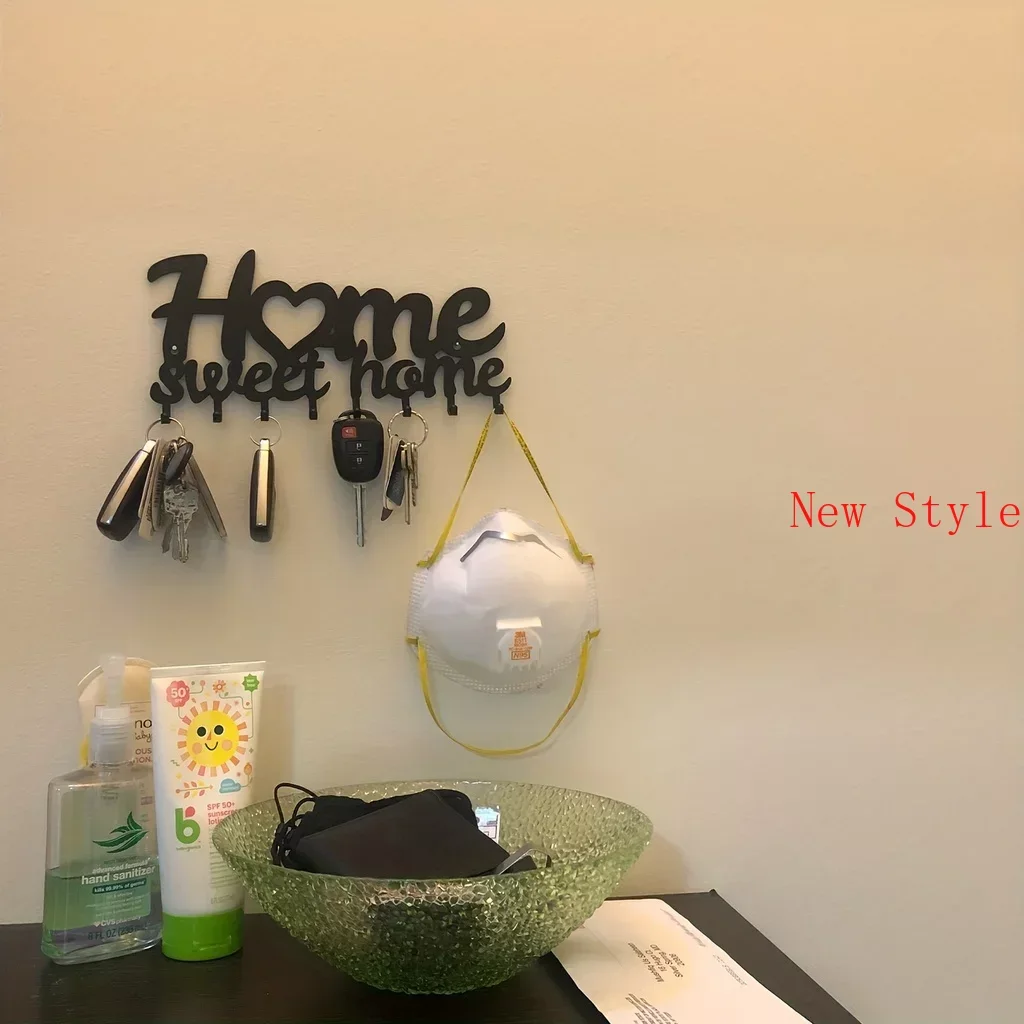 Key Rack for Wall Black Key Holder Coat Wall Decorative Metal Wall Decor for Office Hallway Entryway Key Hooks Hanging Keys Home
Key Rack for Wall Black Key Holder Coat Wall Decorative Metal Wall Decor for Office Hallway Entryway Key Hooks Hanging Keys Home