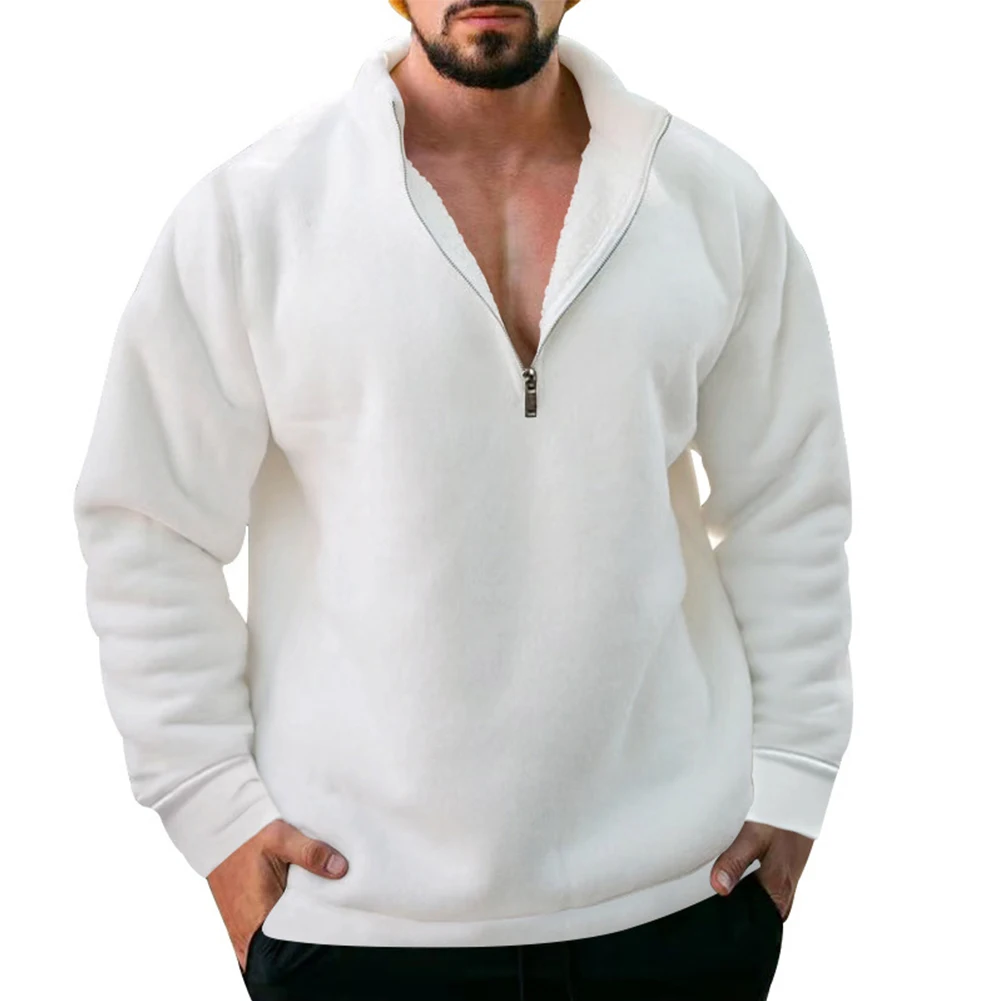 Fashion Men's Solid Color Zip Up Sweatshirt Pullovers Stand Neck Fleece Long Sleeve Casual Hoodie Tops Outwear Man Clothing
Fashion Men's Solid Color Zip Up Sweatshirt Pullovers Stand Neck Fleece Long Sleeve Casual Hoodie Tops Outwear Man Clothing