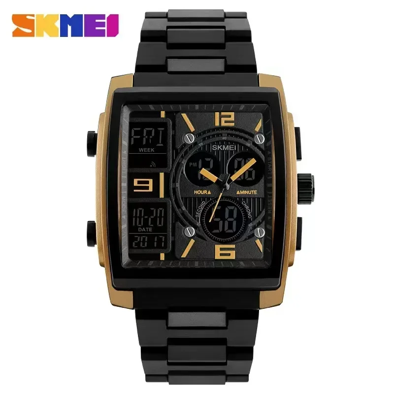 

SKMEI 1274 Watwrproof EL Light Digital Wristwatches Relogio Masculino Men Fashion Watches Count Down Chronograph Alarm Sport Wat