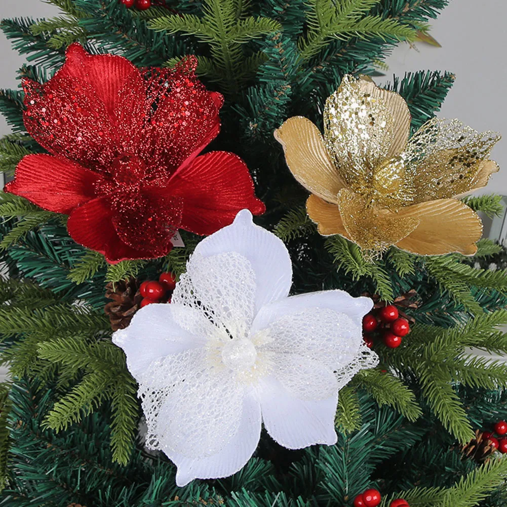 3pcs 26cm Artificial Christmas Flowers Xmas Tree Ornaments Merry Christmas Decorations For Home Navidad 2023 New Year Gift
3pcs 26cm Artificial Christmas Flowers Xmas Tree Ornaments Merry Christmas Decorations For Home Navidad 2023 New Year Gift