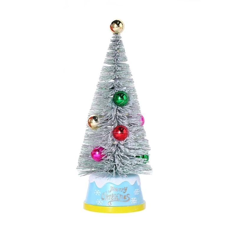 

Рождественская елка со светодиодной подсветкой, настольное украшение для дома, новогодний подарок на 2024 год, дропшиппинг