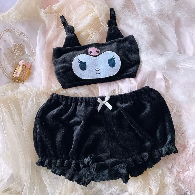 2023 New Sanrios Anime Cinnamoroll Kuromi Melody Kawaii Coral Fleece Sexy Lingerie Bras Maiden No Steel Ring Sweet Bralette Gift
2023 New Sanrios Anime Cinnamoroll Kuromi Melody Kawaii Coral Fleece Sexy Lingerie Bras Maiden No Steel Ring Sweet Bralette Gift