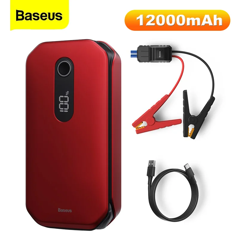 Baseus Portable Car Jump Starter Device Power Bank Emergency 12000mAh High Power 12V Car Battery Booster Auto Starting Device
Baseus Portable Car Jump Starter Device Power Bank Emergency 12000mAh High Power 12V Car Battery Booster Auto Starting Device