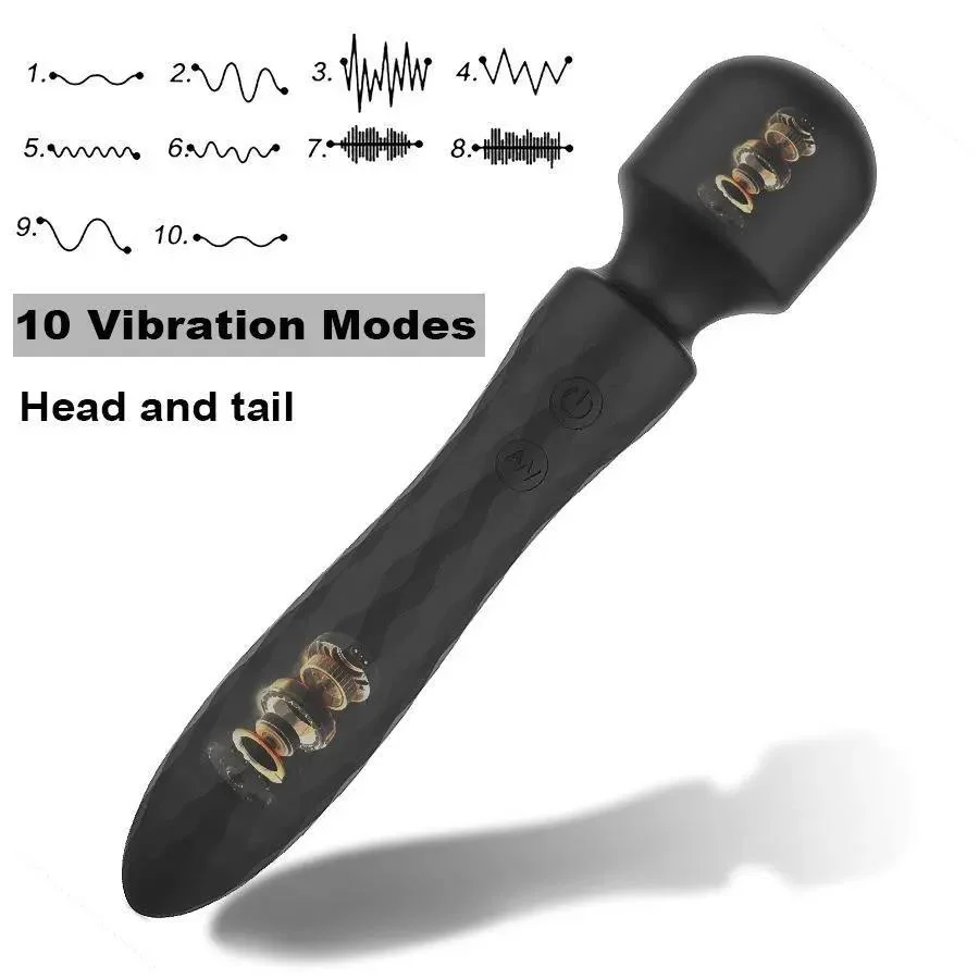 Vibromasseur à Moteur pour Femme, Jouet Sexuel, 10 Modes de Vibration, Baguette Magique AV, Énergie du Point G, Épaisseur du Clitoris, Touriste Injuste 3