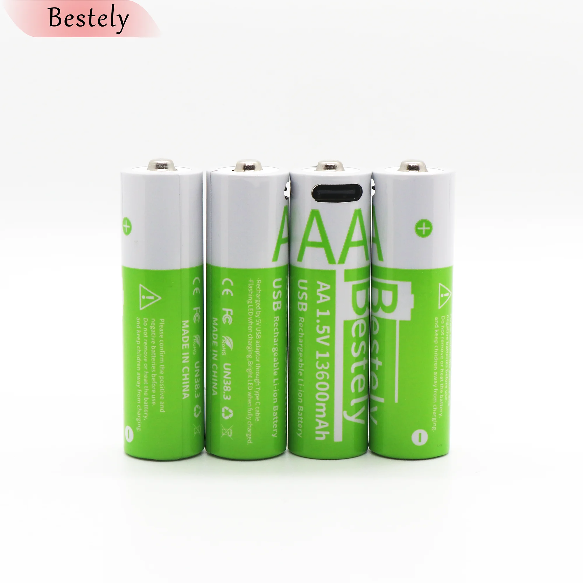 Bestely 1.5V 13600mAh USB AA Lithium ion Rechargeable Battery, Fast Charging Li-ion Akku , 2000 Cycle with USB- C Port Cables Bestely 1.5V 13600mAh USB AA Lithium ion Rechargeable Battery, Fast Charging Li-ion Akku , 2000 Cycle with USB- C Port Cables