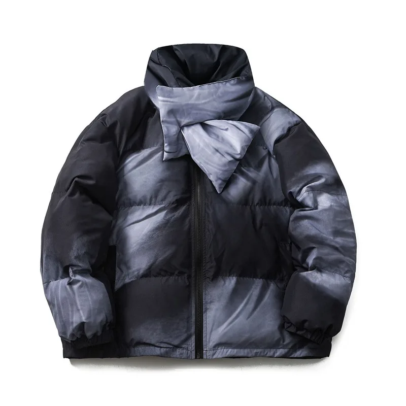 Winter Japanese Black Gradient Thickened Parker Coat Men Detachable Scarf Stand Neck Zipper Coat Couple Street Fashion Loose Top
Winter Japanese Black Gradient Thickened Parker Coat Men Detachable Scarf Stand Neck Zipper Coat Couple Street Fashion Loose Top