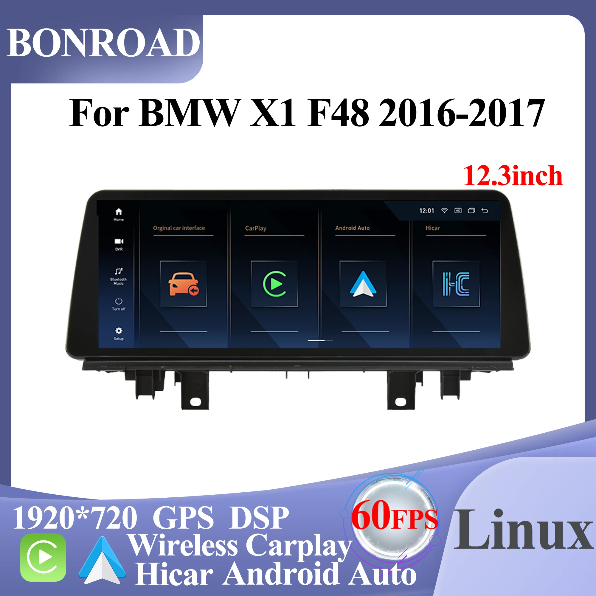 BONROAD 12.3inch Android Car Multimedia GPS Player For BMW X1 F48 2016 2017 Linux System Wireless Carplay HiCar Auto DSP BT WIFI
BONROAD 12.3inch Android Car Multimedia GPS Player For BMW X1 F48 2016 2017 Linux System Wireless Carplay HiCar Auto DSP BT WIFI