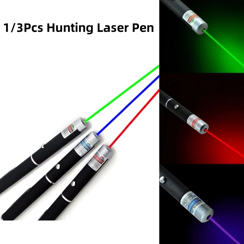 

3Pcs 5MW 650nm Green Laser Pen Black Strong Visible Light Beam Laserpointer 3colors Powerful Military Laster Pointer Pen