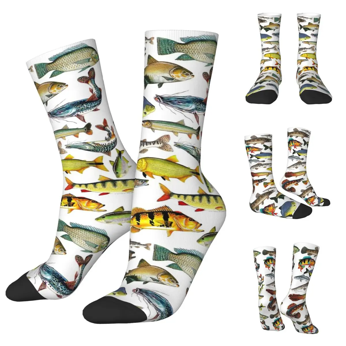 

Various Colorful Tropical Fish 4 cosy Unisex Socks,Outdoor Happy 3D printing Socks,Street Style Crazy Sock