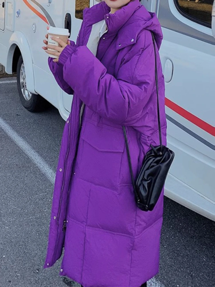 Women's Mid Length Down Hooded Winter Parkas Coat Korean Fashion Thick Warm Loose Windproof Cotton Jackets Long Padded Outwear
Women's Mid Length Down Hooded Winter Parkas Coat Korean Fashion Thick Warm Loose Windproof Cotton Jackets Long Padded Outwear