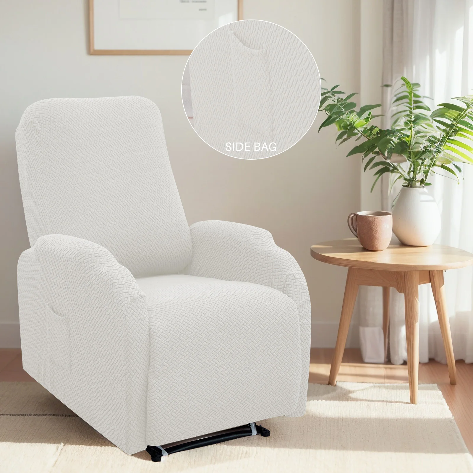 Reclining Chair Cover Recliner Stretch Slipcover 4-Pieces Small Recliner Sofa Cover Soft with Elastic Bottom Jacquard Checks
Reclining Chair Cover Recliner Stretch Slipcover 4-Pieces Small Recliner Sofa Cover Soft with Elastic Bottom Jacquard Checks