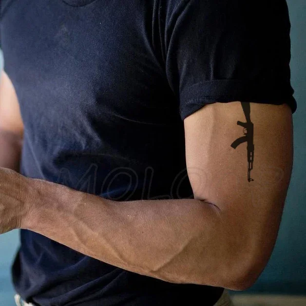 Tattoo Sticker Black gun pattern Temporary Water Transfer fake Tatoo Body Art Fashion Tatoo Girl Boy Arm hand small Tatto
Tattoo Sticker Black gun pattern Temporary Water Transfer fake Tatoo Body Art Fashion Tatoo Girl Boy Arm hand small Tatto