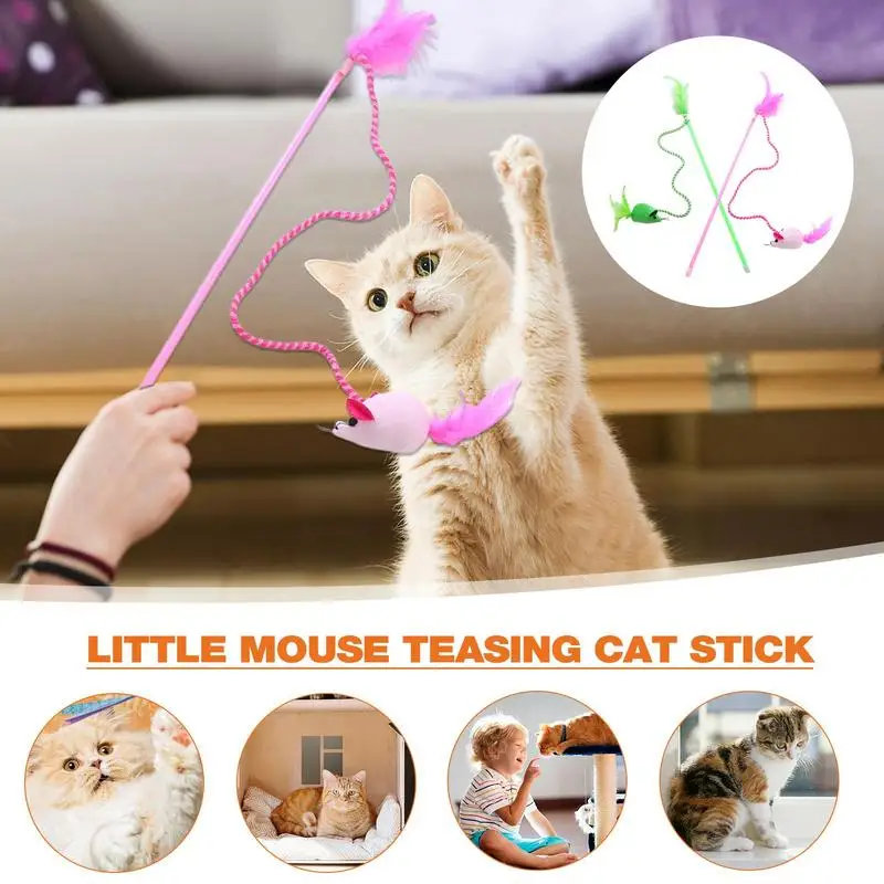 Cat Teaser Wand Feather Cute Plush Mouse Shape Cat Wand With Catnip Interactive Toy Funny Pet Toy Soft For Living Rooms Homes
Cat Teaser Wand Feather Cute Plush Mouse Shape Cat Wand With Catnip Interactive Toy Funny Pet Toy Soft For Living Rooms Homes
