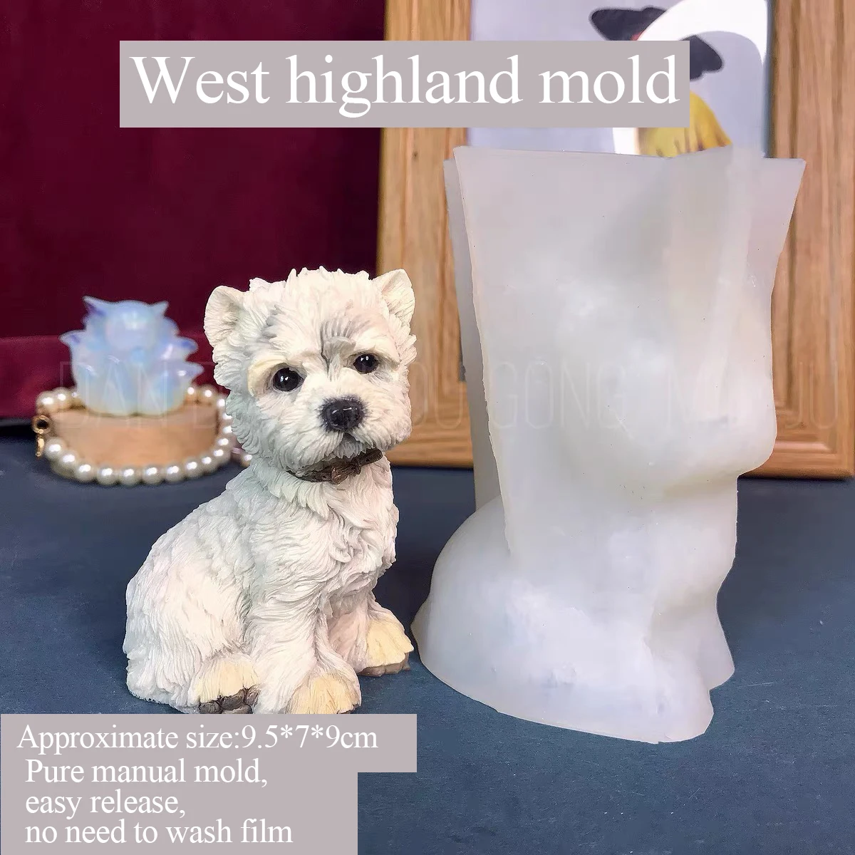

West Highland Dog Silicone Molds, Drop Glue, Aroma Plaster, Handmade DIY, exclusive Mold, Cute
