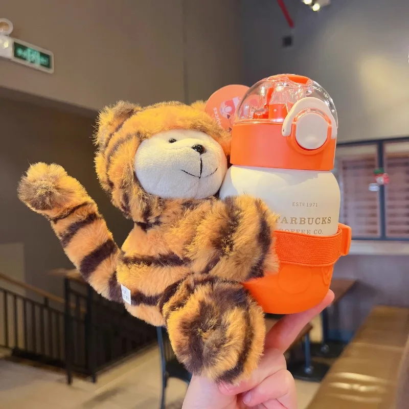 Cute Plush Doll Tiger Cup Set Stainless Steel Straw Cup, Home Office Milk Coffee Cup Drinkware Portable Thermos Cup 375ml
Cute Plush Doll Tiger Cup Set Stainless Steel Straw Cup, Home Office Milk Coffee Cup Drinkware Portable Thermos Cup 375ml