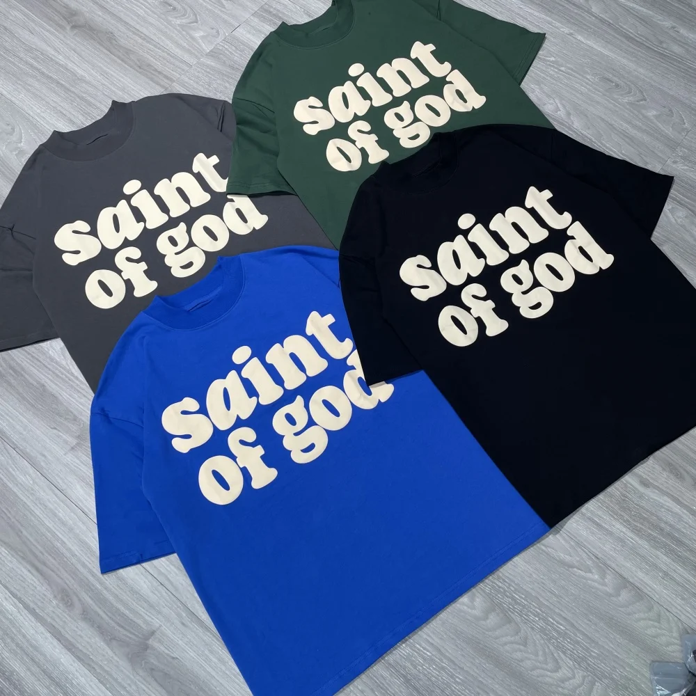 Yao888 Saint Of God Short Sleeve Men Clothing Tops Casual Loose Luxury Niche Foam Print Streetwear Harajuku T Shirt For Men
Yao888 Saint Of God Short Sleeve Men Clothing Tops Casual Loose Luxury Niche Foam Print Streetwear Harajuku T Shirt For Men