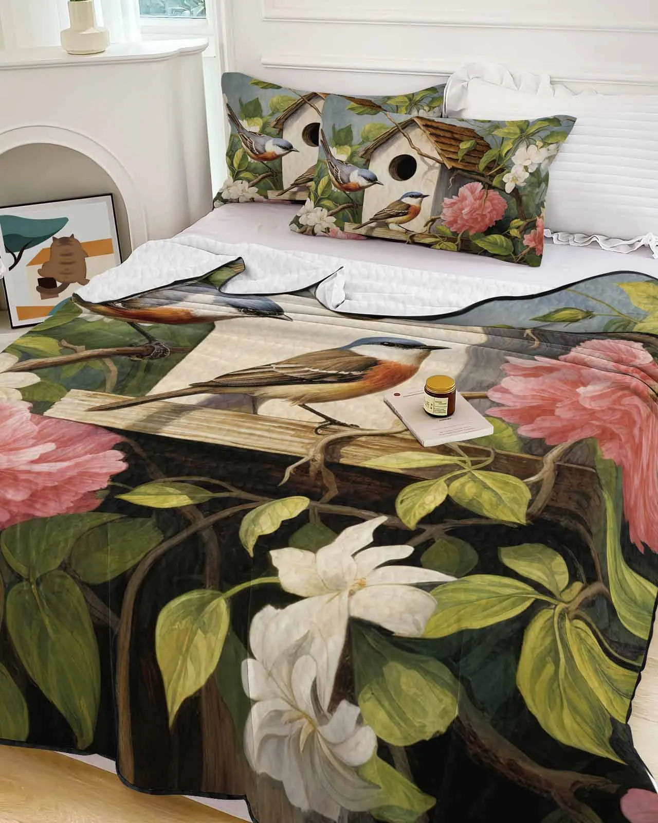 Spring Retro Bird House Flower Bird Cooling Blankets Air Condition Comforter Lightweight Summer Quilt for Bed Soft Thin Quilt
Spring Retro Bird House Flower Bird Cooling Blankets Air Condition Comforter Lightweight Summer Quilt for Bed Soft Thin Quilt