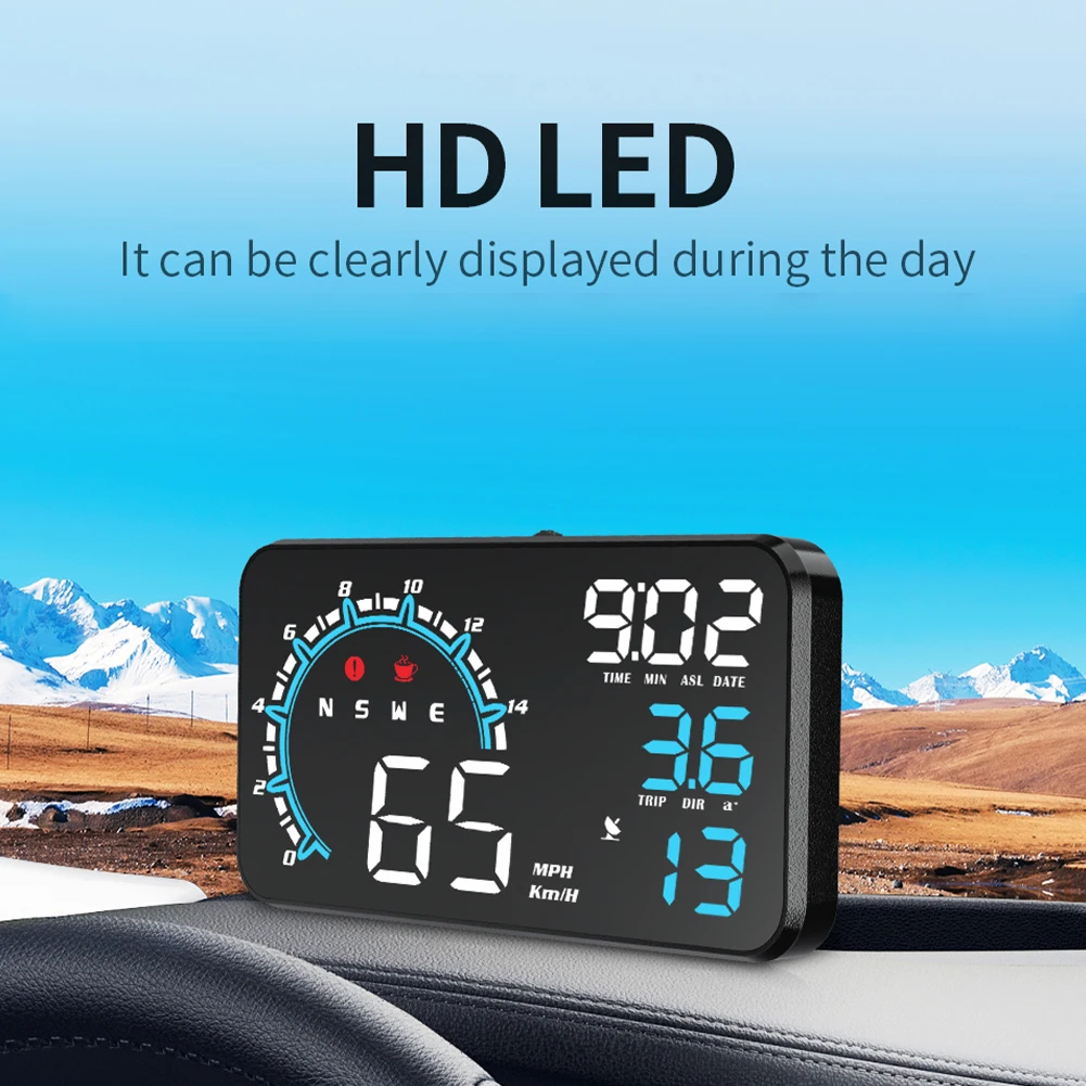 G11 Universal HUD GPS Head Up Display Speedometer Odometer LED Display Windscreen Projector With Overspeed Fatigue Driving Alarm
G11 Universal HUD GPS Head Up Display Speedometer Odometer LED Display Windscreen Projector With Overspeed Fatigue Driving Alarm