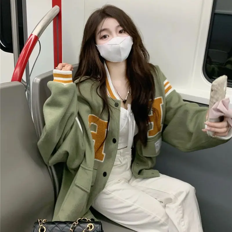 Ganeli~Coat Embroidery Design Hong Kong Style Korean Version Autumn Niche Ins Loose Sweater Baseball Jacket Women
Ganeli~Coat Embroidery Design Hong Kong Style Korean Version Autumn Niche Ins Loose Sweater Baseball Jacket Women