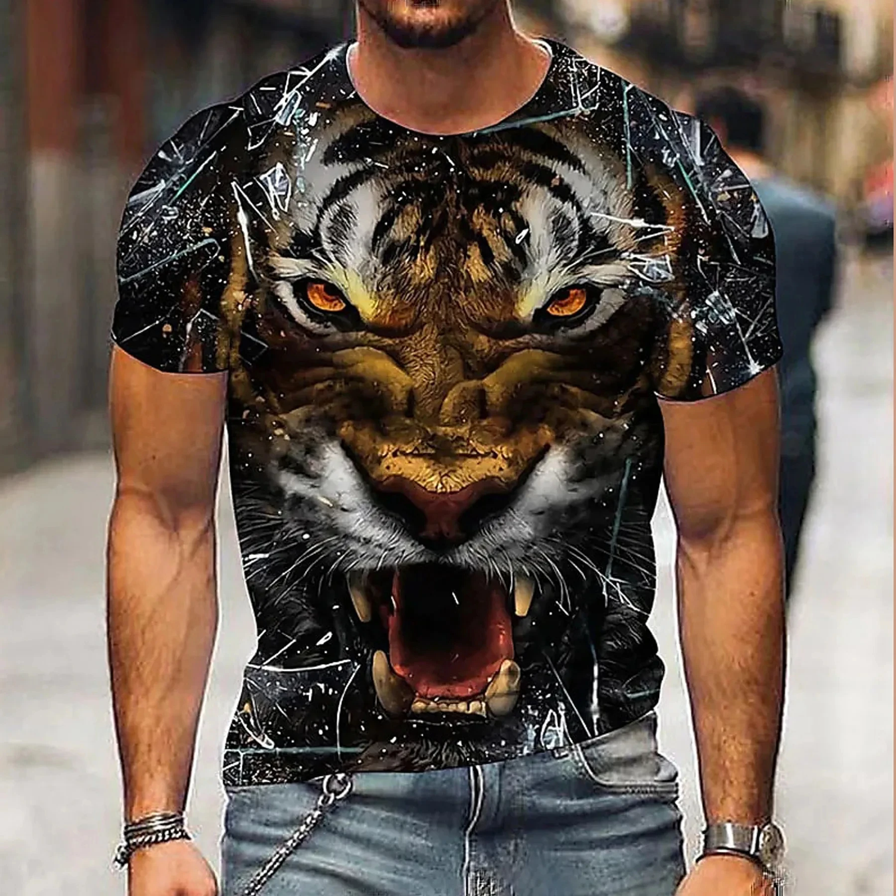 New summer men's mammalian pattern 3d printing men's personalized sportswear O collar short sleeve fashion trend oversized men's 
New summer men's mammalian pattern 3d printing men's personalized sportswear O collar short sleeve fashion trend oversized men's