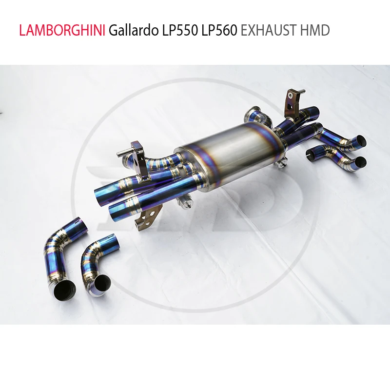 

HMD Titanium Alloy Exhaust System For Lamborghini Gallardo LP550 LP560 Accessories Manifold Downpipe Muffler For Cars