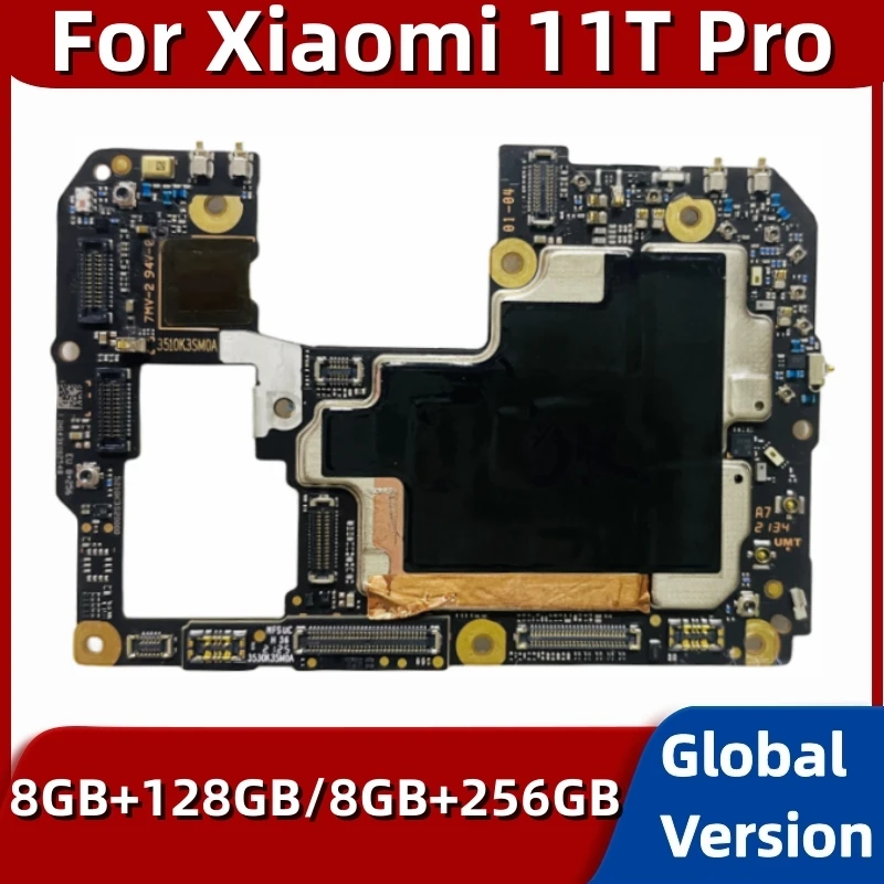 

Motherboard for Xiaomi Mi 11T Pro, 128GB, 256GB Global ROM, Original Unlocked Mainboard, Main Circuits Board, Fully Tested