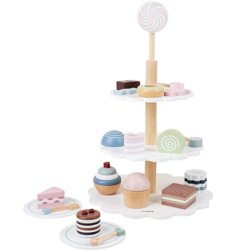 

Baby Wooden Pretend Role Play Sets Kids Simulation Cake Ice Cream Kit Game Wood Toys Early Educational Toys Kitchen
