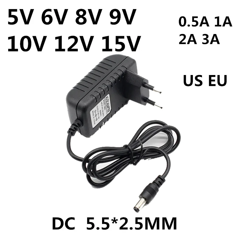 

AC 110-240V DC 5V 6V 8V 9V 10V 12V 15V 0.5A 1A 2A 3A Universal Power Adapter Supply Charger adaptor Eu Us for LED light strips