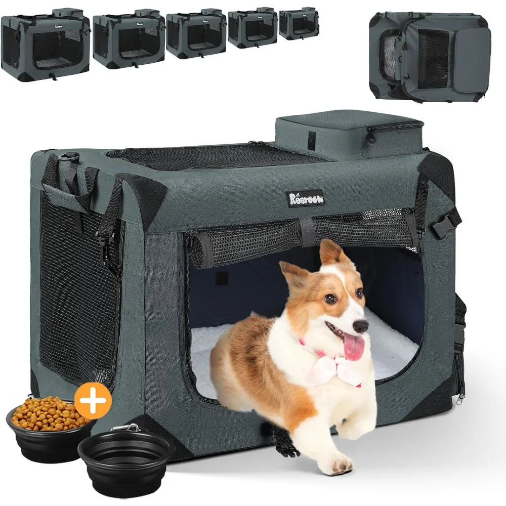 Large Cat Carrier 24"x16"x16", Soft Dog Crate with 2 Bowls, Collapsible Travel Pet Carrier Bag for Cats Dogs Puppies Kittens (Gr
Large Cat Carrier 24"x16"x16", Soft Dog Crate with 2 Bowls, Collapsible Travel Pet Carrier Bag for Cats Dogs Puppies Kittens (Gr