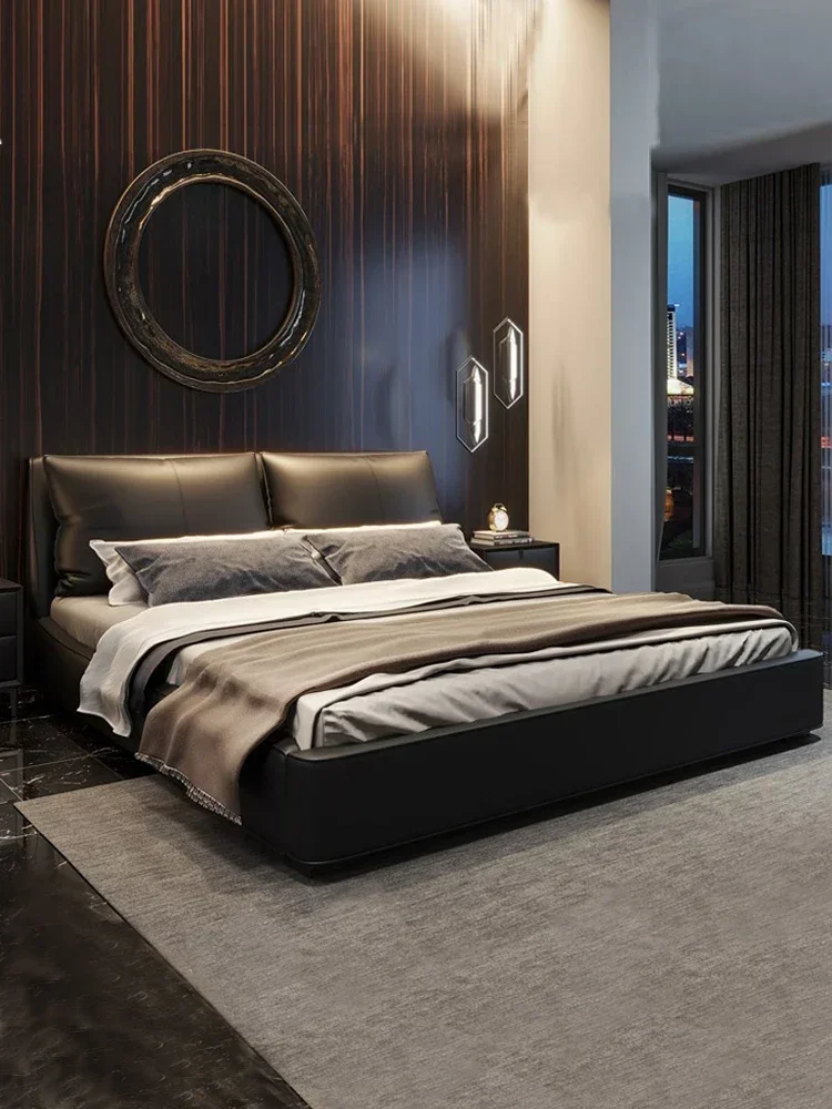 bed Italian light luxury leather modern simple master room leather network celebrity wedding soft
bed Italian light luxury leather modern simple master room leather network celebrity wedding soft