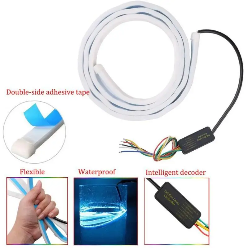 Car Fluid LED Strip Signal Light Car Trunk Area Illumination Rear Brake Backup Lamp Turn Signal Light Directional Accessories
Car Fluid LED Strip Signal Light Car Trunk Area Illumination Rear Brake Backup Lamp Turn Signal Light Directional Accessories
