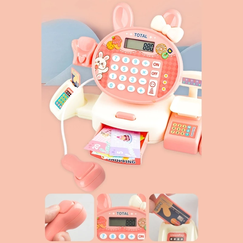 Kids Cash Register Pretend Play Toy Playhouse Roleplay Toy Realistic Checkout Counter Education Toy for Children 4 5 6 
Kids Cash Register Pretend Play Toy Playhouse Roleplay Toy Realistic Checkout Counter Education Toy for Children 4 5 6