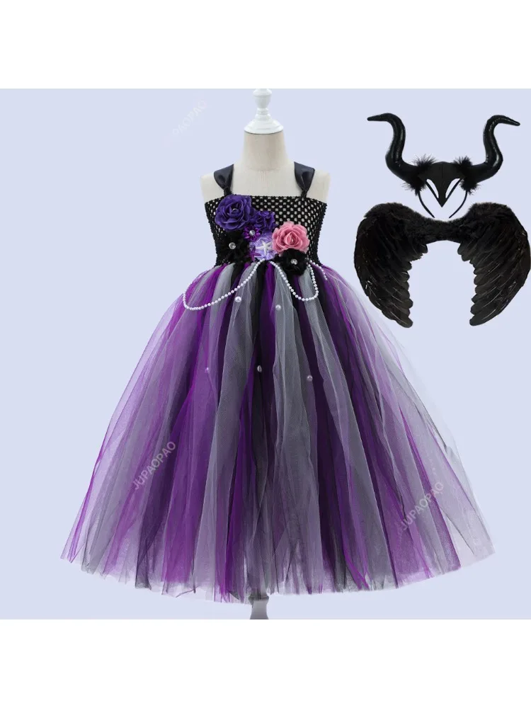 New Halloween High Quality Costume Dress Deluxe Girls Fancy Christening Black Gown Tutu Dress Kids Demon Queen Witch Clothes
New Halloween High Quality Costume Dress Deluxe Girls Fancy Christening Black Gown Tutu Dress Kids Demon Queen Witch Clothes