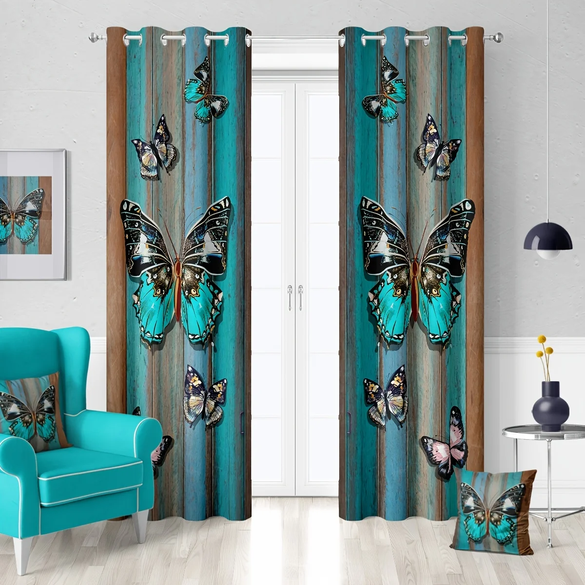 2pcs Butterfly Curtains Creative Colorful Decorative Window Panels Curtains Panels Home Decor Rod Pocket Window Drapes
2pcs Butterfly Curtains Creative Colorful Decorative Window Panels Curtains Panels Home Decor Rod Pocket Window Drapes