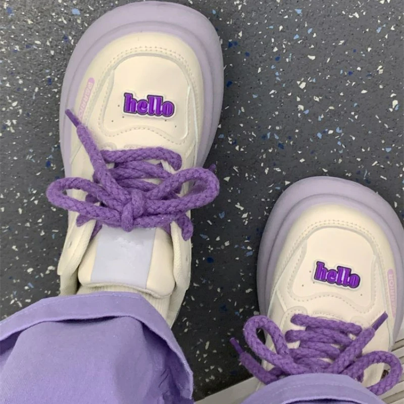 Purple Platform Sports Shoes Women's Sneakers Spring Summer Tennis Female Flat Casual Vintage Vulcanize Kawaii Korean Footwear
Purple Platform Sports Shoes Women's Sneakers Spring Summer Tennis Female Flat Casual Vintage Vulcanize Kawaii Korean Footwear