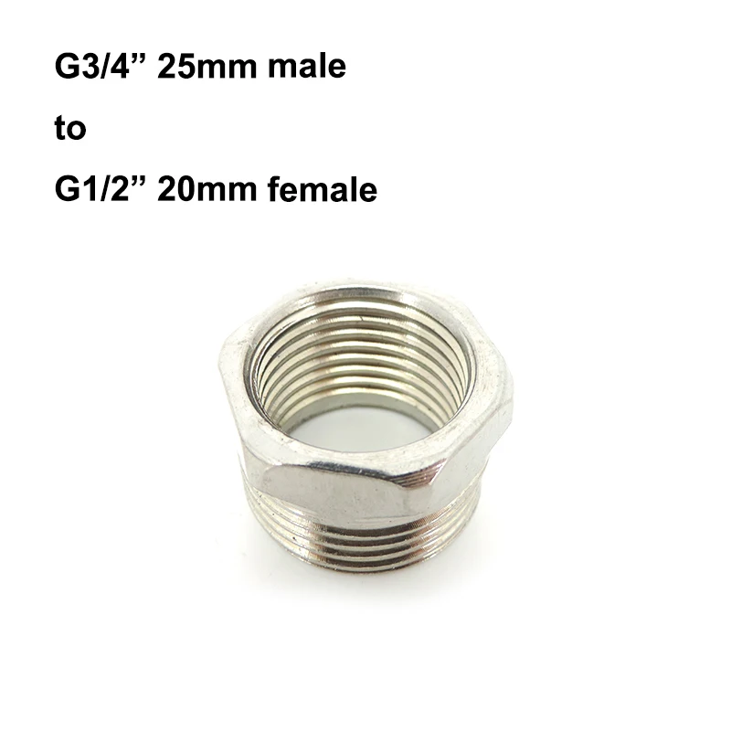 G3/4 "25 мм штекер на G1/2" 20 мм женские сантехнические фитинги резьбовой тройник из нержавеющей стали Соединительный водяной шланг соединитель c1
G3/4 "25 мм штекер на G1/2" 20 мм женские сантехнические фитинги резьбовой тройник из нержавеющей стали Соединительный водяной шланг соединитель c1